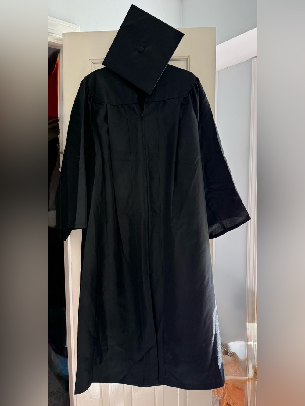 Black Graduation Cap & Gown Graduate Halloween Costume Graduate Mortarboard